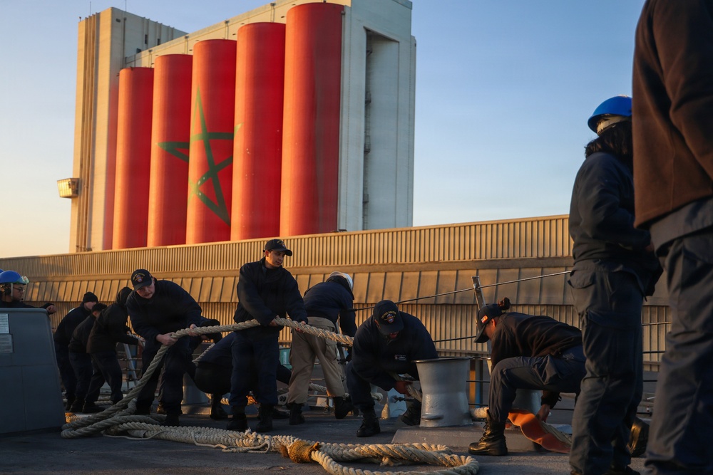 USS Paul Ignatius (DDG 117) ports in Agadir Morocco and conducts Passing Exercises with the Royal Moroccan Navy