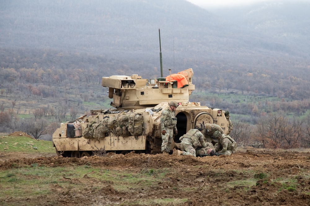 1st Infantry Division Conducts a Platoon Live Fire Exercise at Novo Selo Training Area