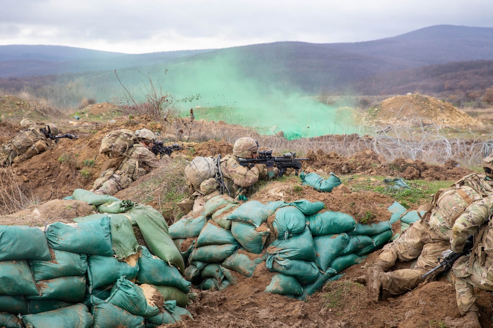 1st Infantry Division Conducts a Platoon Live Fire Exercise in Bulgaria