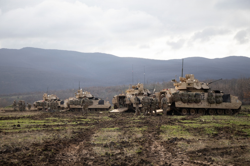 1st Infantry Division Conducts a Platoon Live Fire Exercise at Novo Selo Training Area