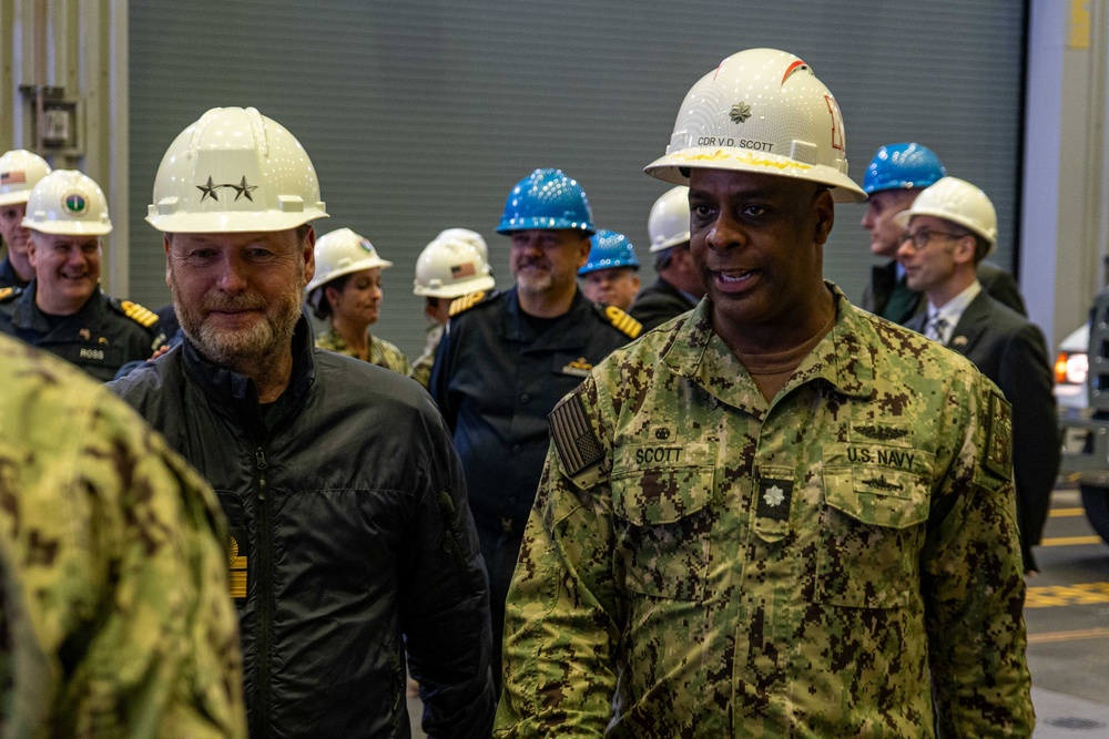 Vice Adm. Johnny Wolfe Jr. and Rear Adm. Robert Lauchlan Tour USS Nebraska