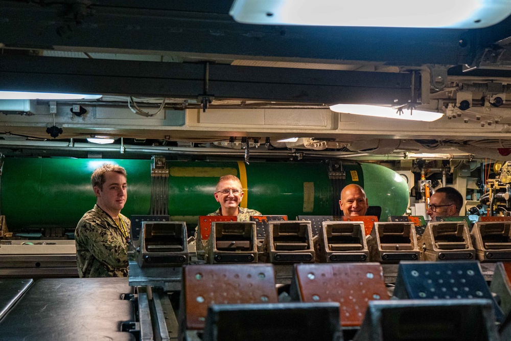 Vice Adm. Johnny Wolfe Jr. and Rear Adm. Robert Lauchlan Tour USS Nebraska