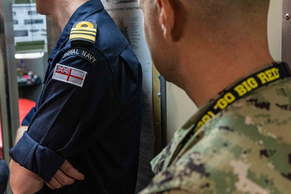 Vice Adm. Johnny Wolfe Jr. and Rear Adm. Robert Lauchlan Tour USS Nebraska
