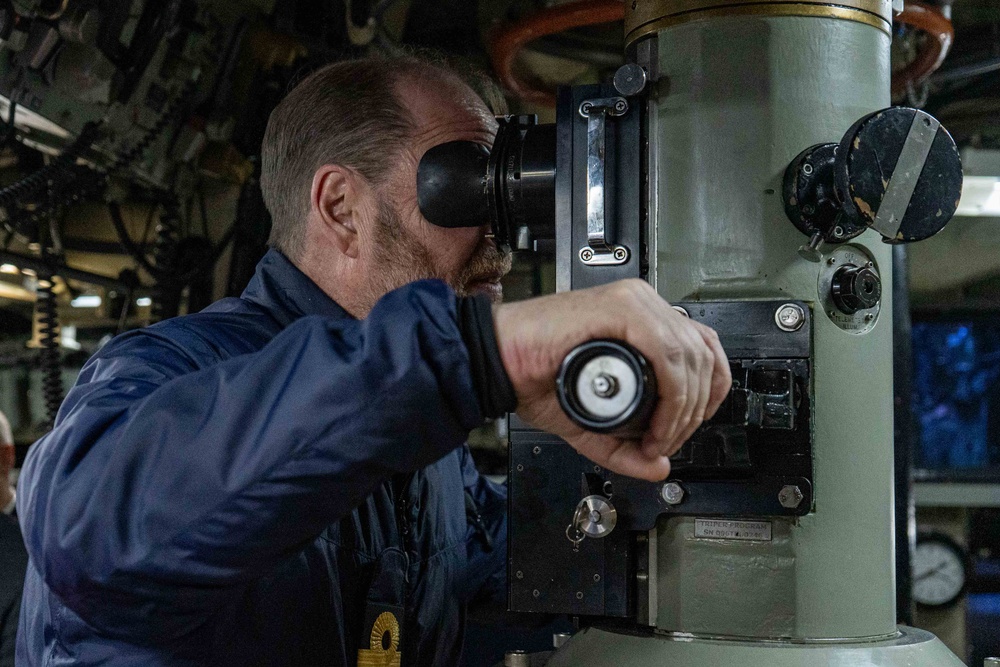 Vice Adm. Johnny Wolfe Jr. and Rear Adm. Robert Lauchlan Tour USS Nebraska