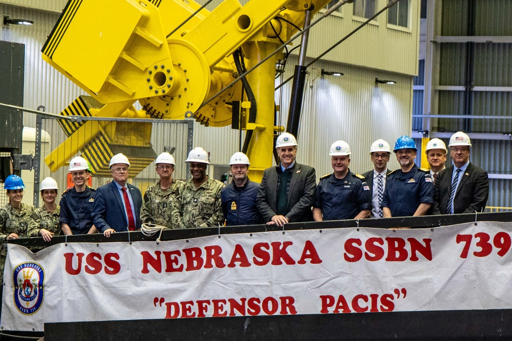 Vice Adm. Johnny Wolfe Jr. and Rear Adm. Robert Lauchlan Tour USS Nebraska
