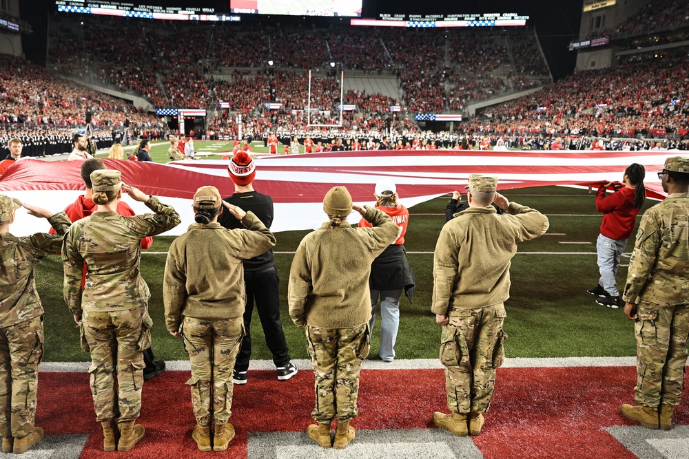 2025 Ohio State military appreciation football game honors service members, veterans