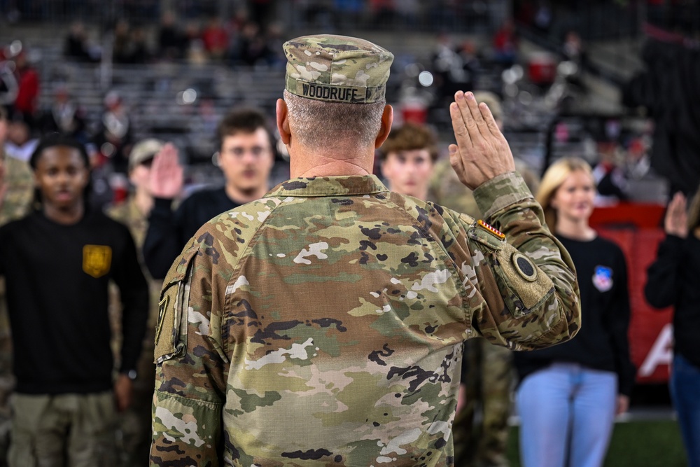2025 Ohio State military appreciation football game honors service members, veterans