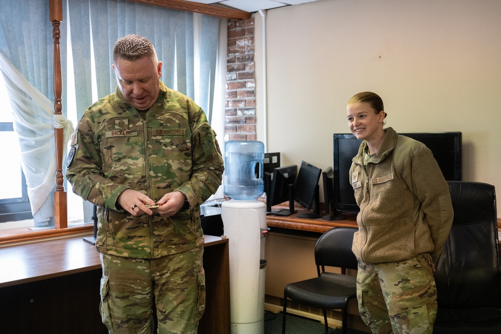 Command Chief Master Sergeant of Air Education and Training Command visits Minot Air Force Base