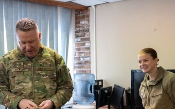 Command Chief Master Sergeant of Air Education and Training Command visits Minot Air Force Base