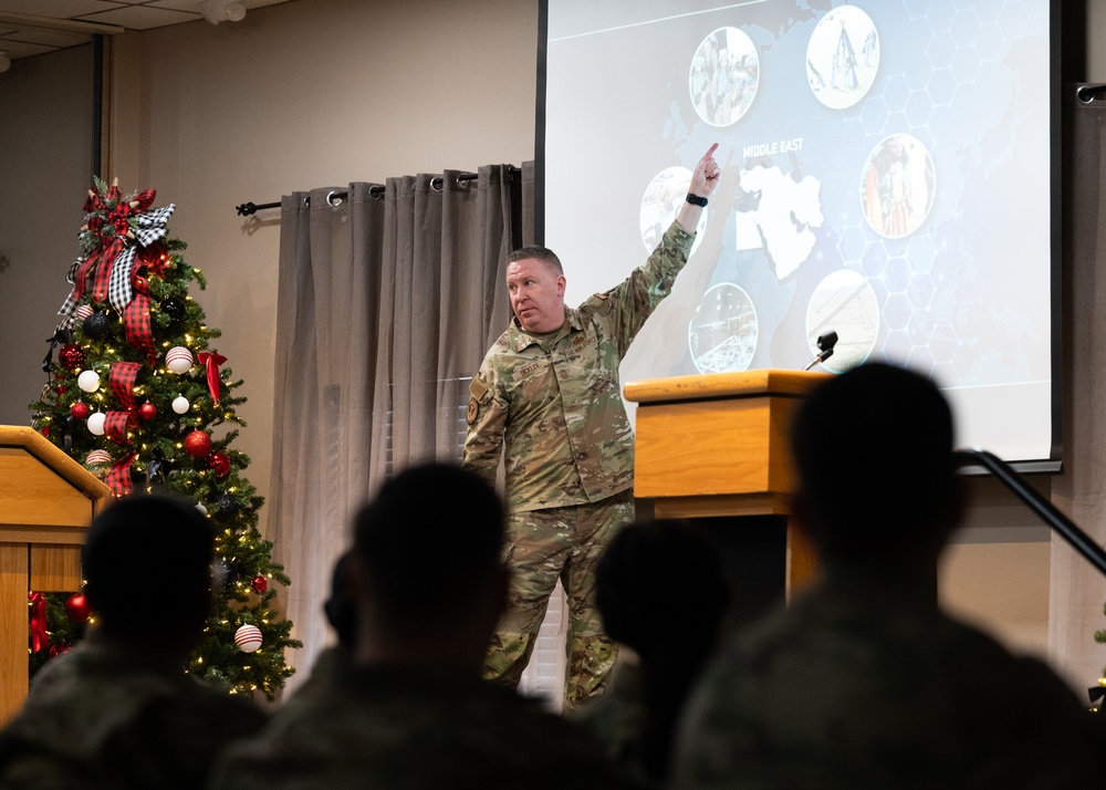 Command Chief Master Sergeant of Air Education and Training Command visits Minot Air Force Base