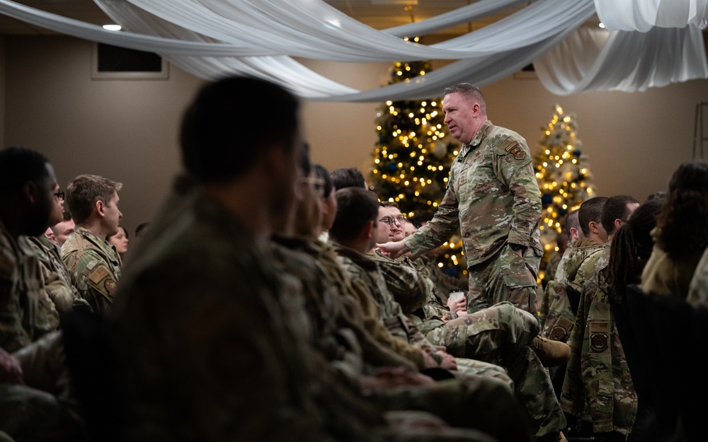 Command Chief Master Sergeant of Air Education and Training Command visits Minot Air Force Base