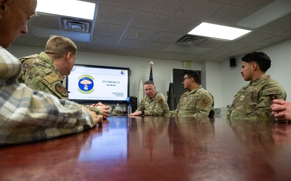Command Chief Master Sergeant of Air Education and Training Command visits Minot Air Force Base