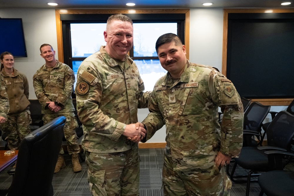 Command Chief Master Sergeant of Air Education and Training Command visits Minot Air Force Base