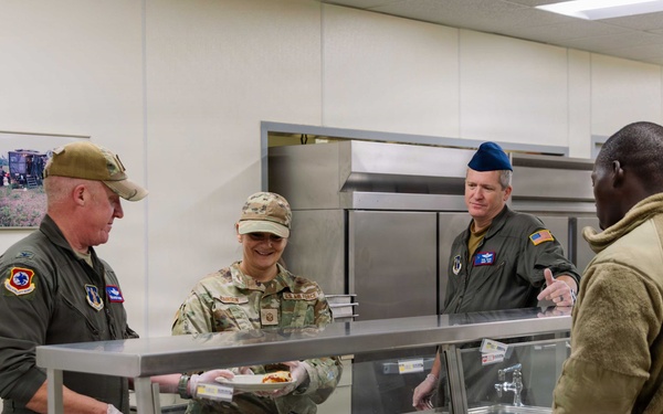 139th Airlift Wing Leadership Serve Airmen