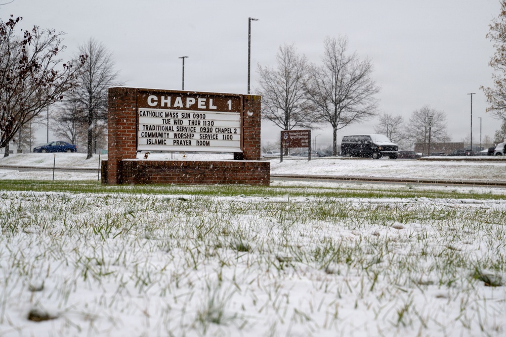 Winter checks in at Joint Base Andrews