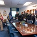 Master Chief Petty Officer of the Navy John J. Perryman speaks with the fiscal year 2025 Recruiter of the Year awardees during a visit to the Pentagon