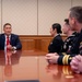 The Honorable Hung Cao, Under Secretary of the Navy, speaks with the fiscal year 2025 Recruiter of the Year awardees during a visit to the Pentagon
