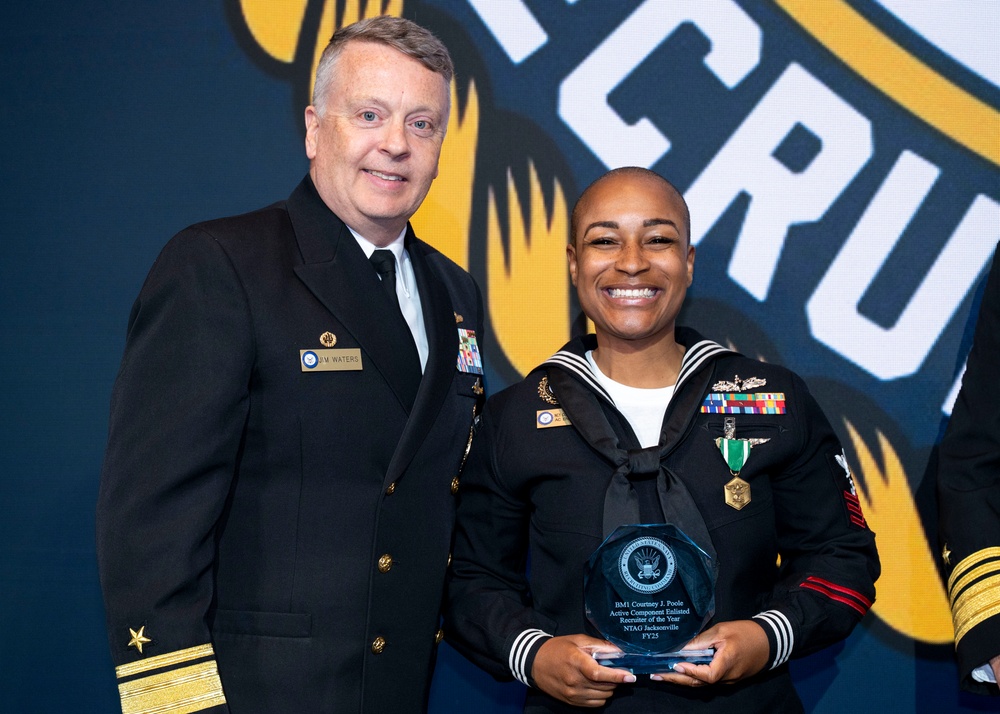 Fiscal year 2025 Recruiter of the Year awardees attend the ROY ceremony in Washington