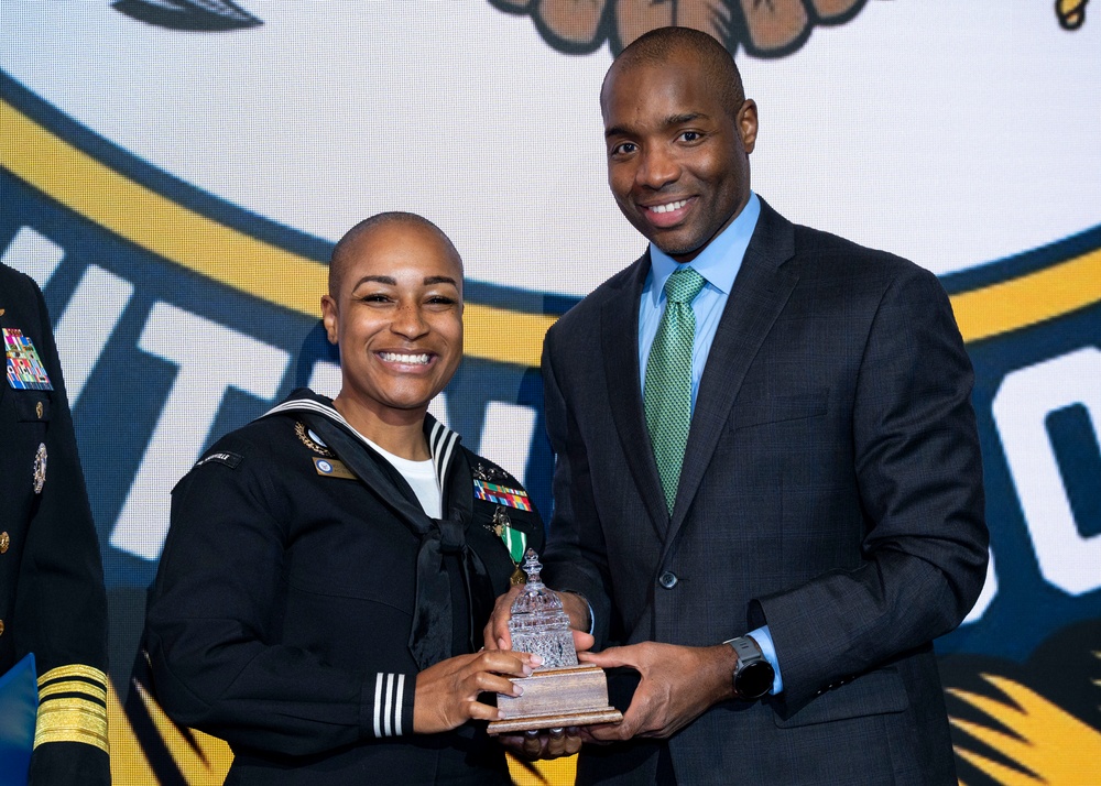 Fiscal year 2025 Recruiter of the Year awardees attend the ROY ceremony in Washington