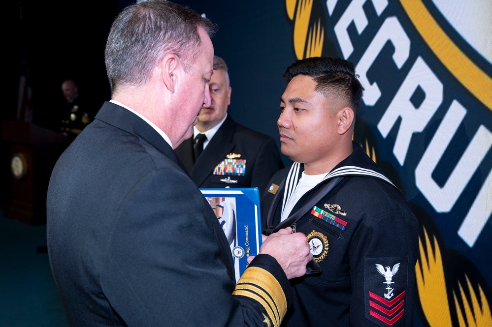 Fiscal year 2025 Recruiter of the Year awardees attend the ROY ceremony in Washington