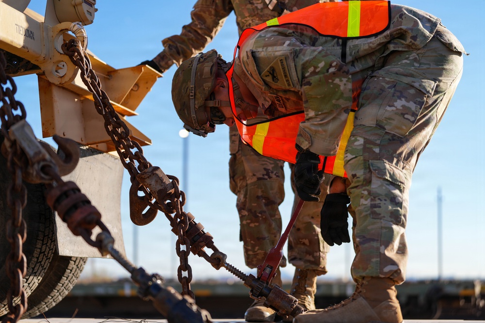 1st Armored Division Sustainment Brigade conducts rail operations