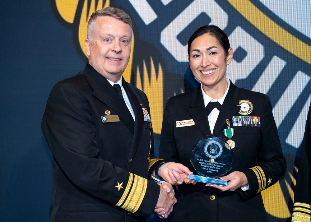 Fiscal year 2025 Recruiter of the Year awardees attend the ROY ceremony in Washington