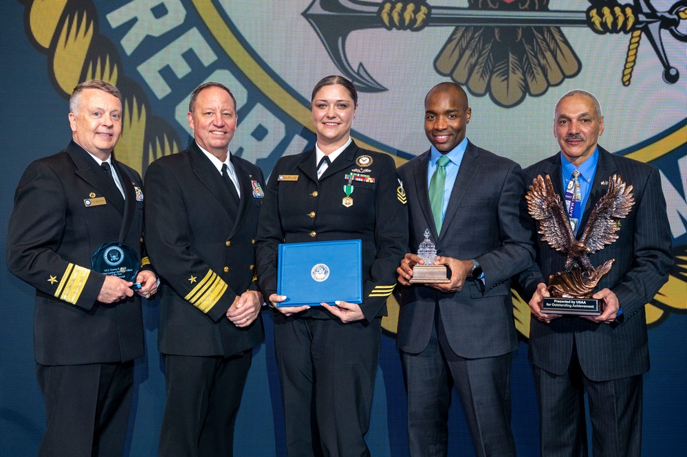 Fiscal year 2025 Recruiter of the Year awardees attend the ROY ceremony in Washington