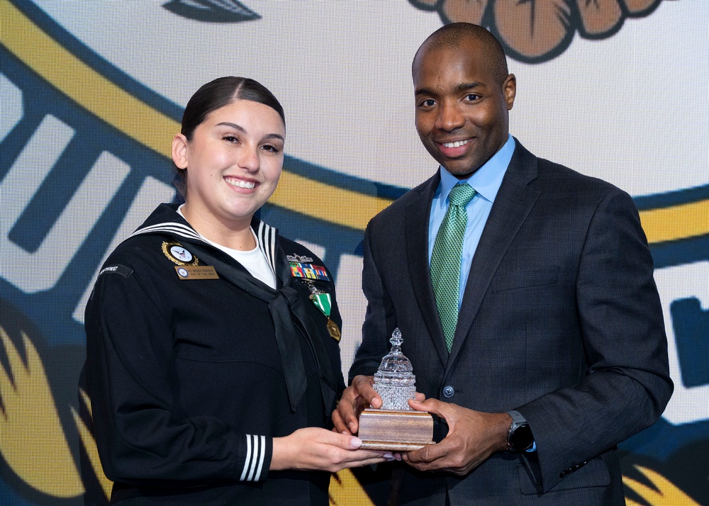 Fiscal year 2025 Recruiter of the Year awardees attend the ROY ceremony in Washington