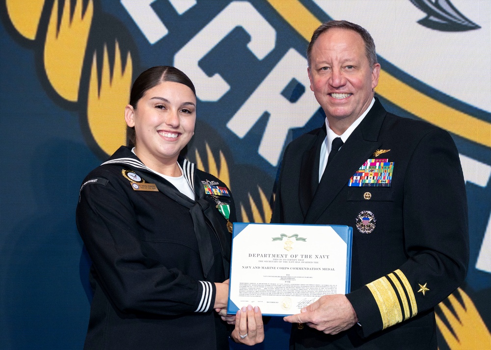 Fiscal year 2025 Recruiter of the Year awardees attend the ROY ceremony in Washington