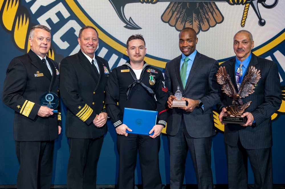 Fiscal year 2025 Recruiter of the Year awardees attend the ROY ceremony in Washington