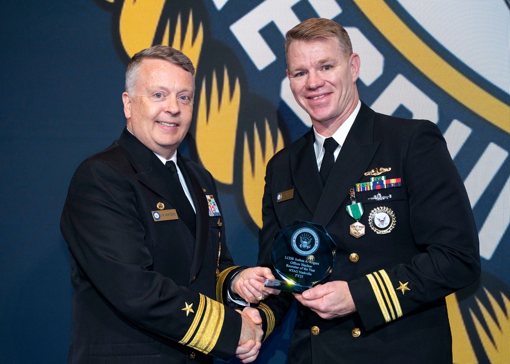 Fiscal year 2025 Recruiter of the Year awardees attend the ROY ceremony in Washington