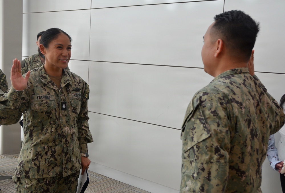 Hospital Corpsman First Class Jeffrey Placides Reenlistment