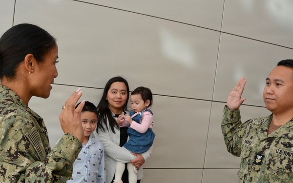 Hospital Corpsman First Class Jeffrey Placides Reenlistment