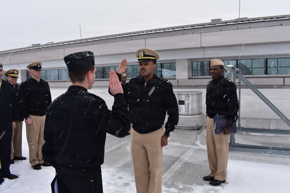 Hospital Corpsman Third Class David Wolfkill Reenlistment