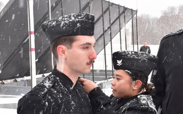 Hospital Corpsman Third Class David Wolfkill Promotion