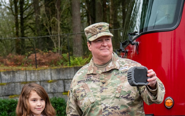 Third-grader Shelbie McQueen from Camas, Washington, is recognized for her exceptional courage and quick thinking
