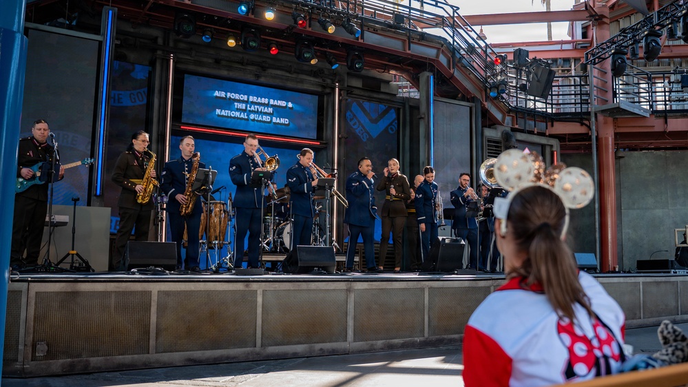 Band of the Golden West performs with Latvian National Guard Orchestra at Disneyland