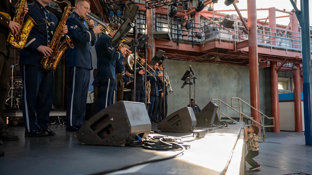 Band of the Golden West performs with Latvian National Guard Orchestra at Disneyland