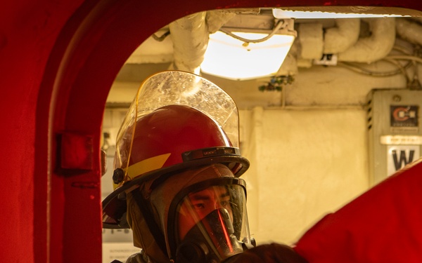 Nimitz Conducts a General Quarters Drill