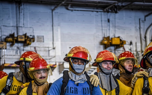 Nimitz Conducts a General Quarters Drill