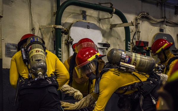 Nimitz Conducts a General Quarters Drill