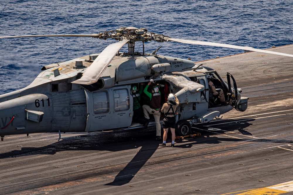 Nimitz Sailors Conduct Flight Operations