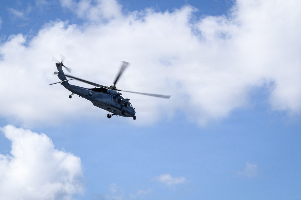 USS Frank E. Petersen Jr. conducts flight operations