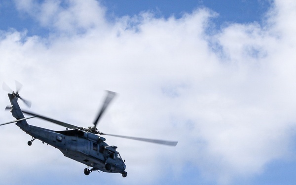 USS Frank E. Petersen Jr. conducts flight operations