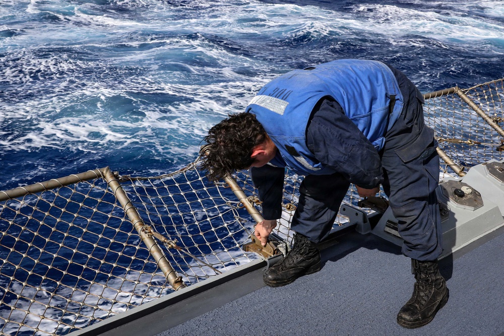 USS Frank E. Petersen Jr. conducts flight operations