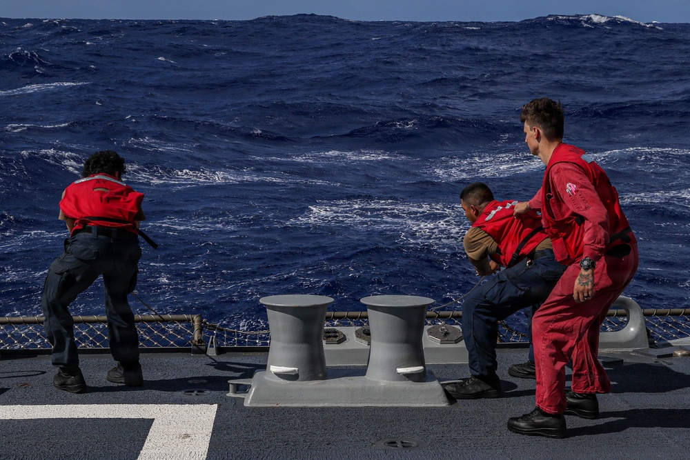 USS Frank E. Petersen Jr. conducts flight operations