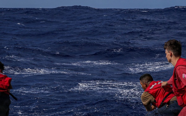 USS Frank E. Petersen Jr. conducts flight operations