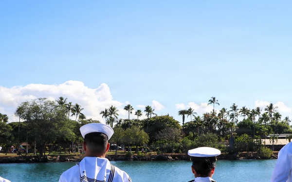 USS Frank E. Petersen Jr. departs Pearl Harbor