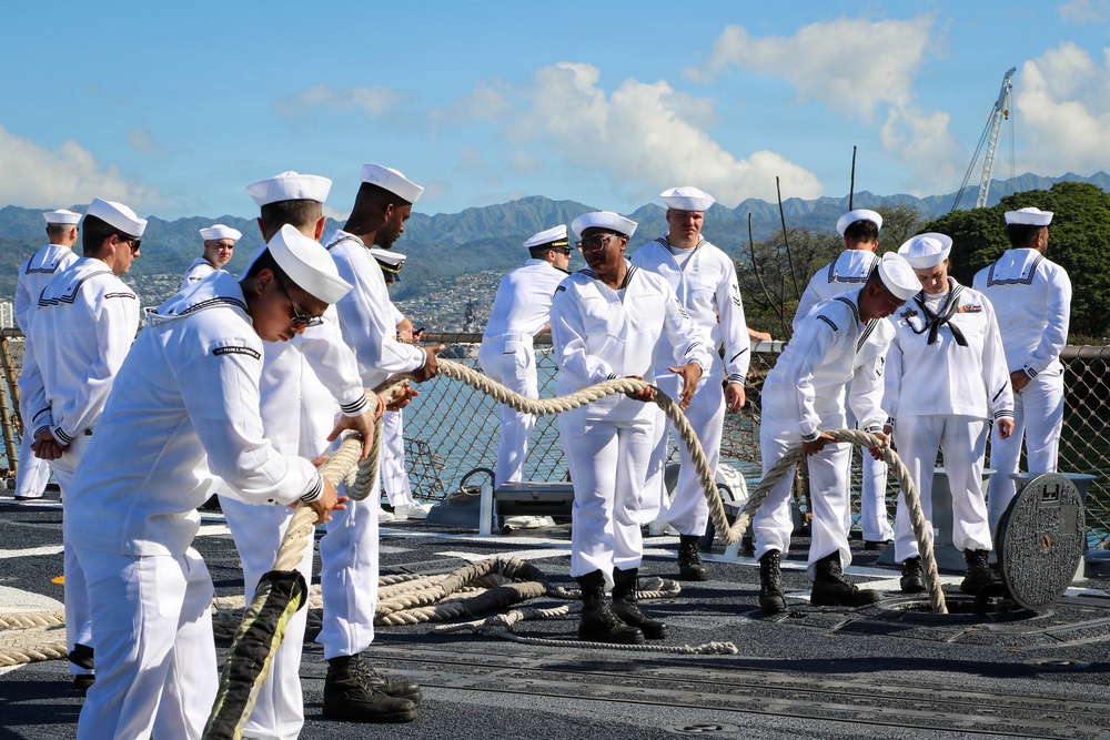 USS Frank E. Petersen Jr. departs Pearl Harbor