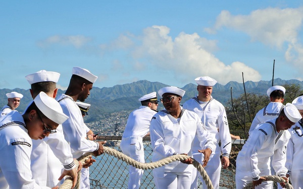 USS Frank E. Petersen Jr. departs Pearl Harbor